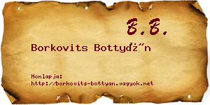 Borkovits Bottyán névjegykártya